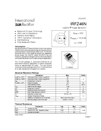 Datasheet IRFZ46 manufacturer IRF